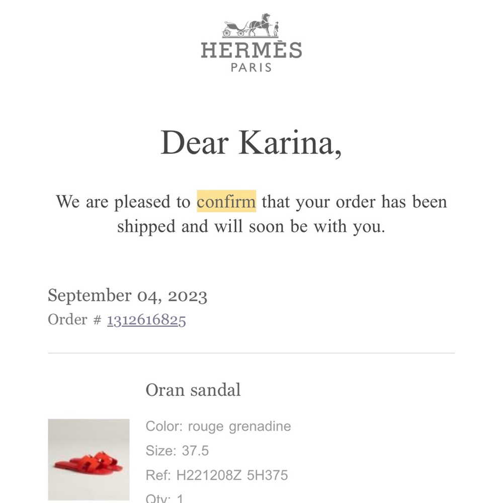 Hermes Vibrant Red Slide Sandals - Picture 3 of 3